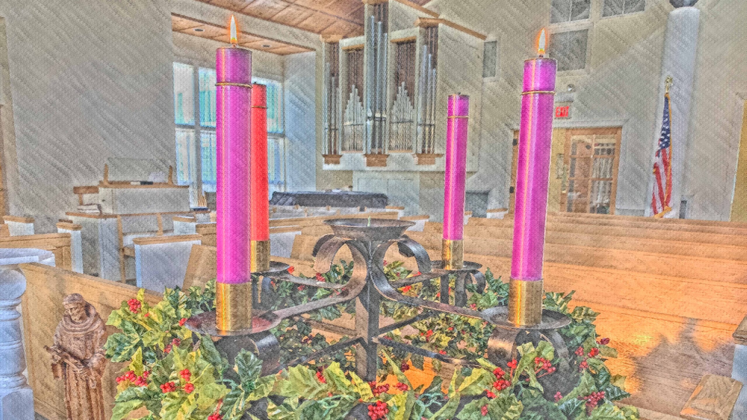 Advent Candles full Painting