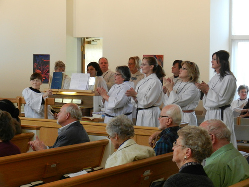 church choir singing during service